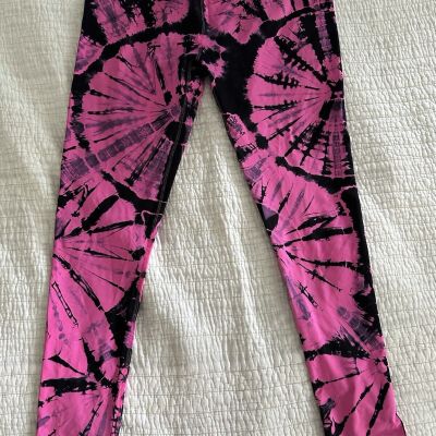 Venus Women High Rise Ti Dye Black/Pink Leggings Size 1X