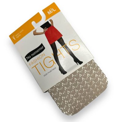 No Nonsense Openwork Fashion Tights Womens M/L Quarry 1 Pair New