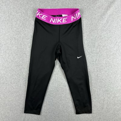 Nike Leggings Womens Medium Black Pink Dri-Fit Workout Pants