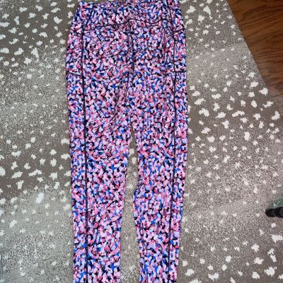 women’s talbots Floral multicolor high waist pocket leggings size L $99.50