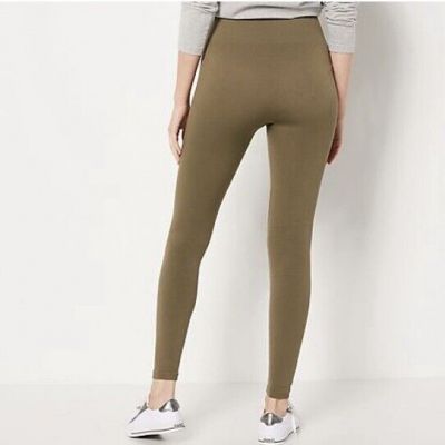 NEW AnyBody Seamless Hi-Waisted Leggings Bright Olive XL A458123