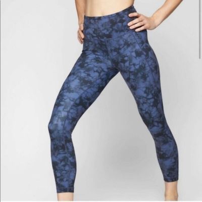 Athleta Blue Tie-Dyed Salutation 7/8 Tight Leggings Size?XS