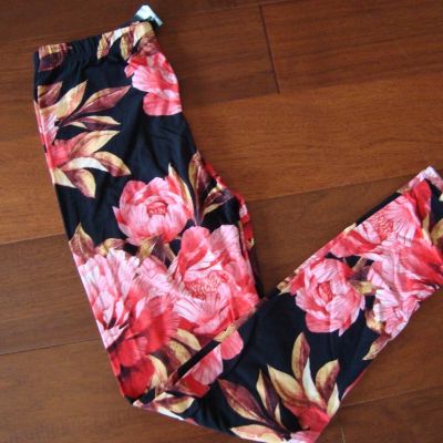 NWT Agnes & Dora Leggings Black Pink & Multicolor sz S/M