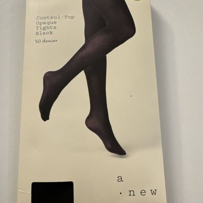 A New Day Control Top Opaque Tights Black M/L A6