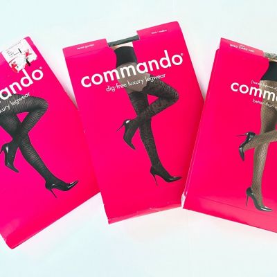 Commando tights pantyhose Size M lot of 3