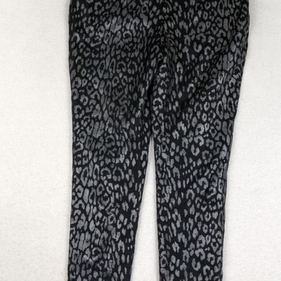 INC International Concepts Women's Leggings Size 10P Black Leopard Animal Print