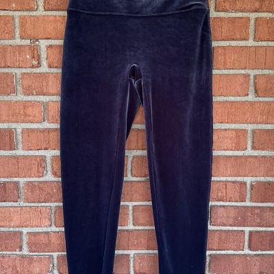 Spanx Blue Velvet Leggings Size LG