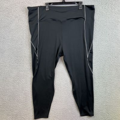 Reebok Womens Training Yoga Gym Pants Sz 4X Athletic Speedwick Black NWT