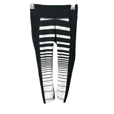 Athleta Sonar Stripe Capri Leggings - Size XXS, Black & White, Yoga Gym Pants