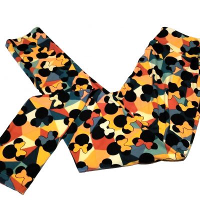 LULAROE DISNEY MICKEY MOUSE EARS SHAPES LEGGINGS Womens Size S