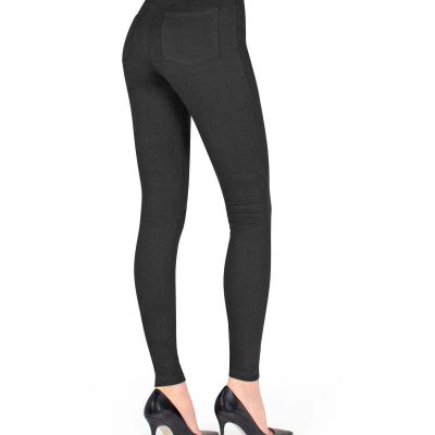 Pants-Style Cotton Blend Leggings