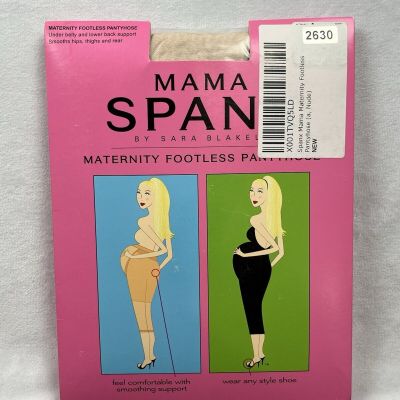 Spanx Mama Maternity Footless Pantyhose Size A Nude Neutral