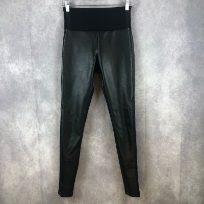 Assets by Spanx Leggings Womens Size Small Faux Leather Black High Rise Pants