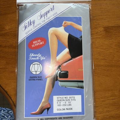 Silky Support Control Top Pantyhose -Queen Size Brand New In Package