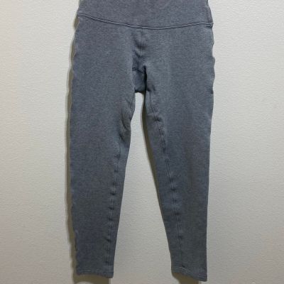 Lululemon Gray Fleece Wunder High Rise Leggings Pants Workout No Size Tag