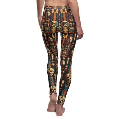 Womens Skinny Casual Leggings All Over Print Southwestern Navajo Native American