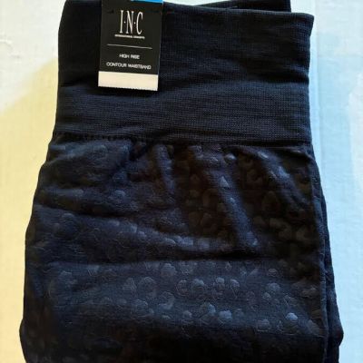 INC INT'L CONCEPTS HIGH RISE CONTOUR WAISTBAND BLACK LEO LEGGINGS - XL/XXL - NWT