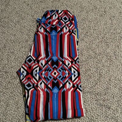 LuLaRoe Leggings One size Multi Colored Brand New Geometric Shapes