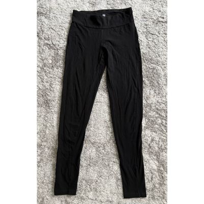 Abound Womens Leggings Black Low Rise Stretch Full Length Cotton Blend Solid M