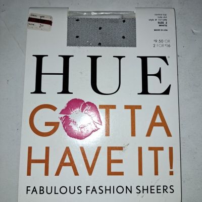 HUE Gotta Have It Fashion Sheers Control Top tulle dot white Size 2