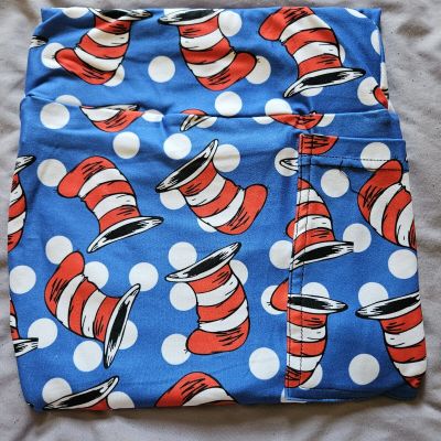 Striped Hat Leggings Cat In The Hat With Side Pockets Size TC2 24-30