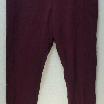 Women's Sound Style Leggings Size XL Burgundy Yoga Pants