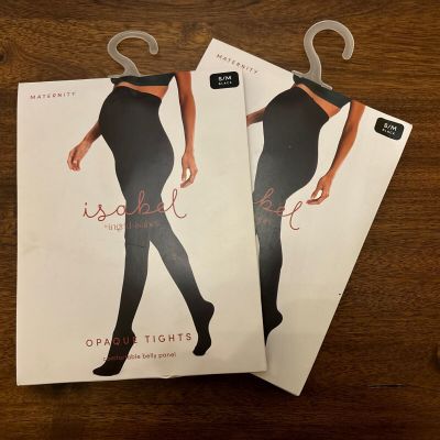 Maternity Lot Opaque Tights Isabel Maternity Ingrid & Isabel Black S/M New