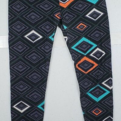 Lularoe Leggings Multicolor Diamond Pattern Womens One Size