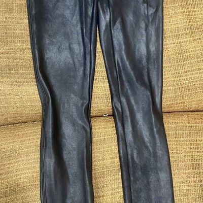 Spanx Small Shiny Black Leggings Excellent