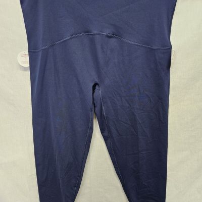 Spanx Leggings size 3X Solid Navy Blue Booty Boost 7/8 Crop Capri