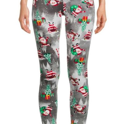 NO BOUNDARIES JUNIOR’S CHRISTMAS SANTA VELOUR LEGGINGS SIZE 3XL(21) NWT [HDX3]