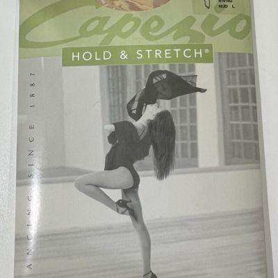 Capezio Adult Size Large Hold & Stretch Footless Tights Nude Semi Opaque # N140