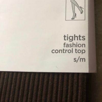 JCP  Fashion  control top Texture Tights brown Small/Medium - Lot of 2 pairs