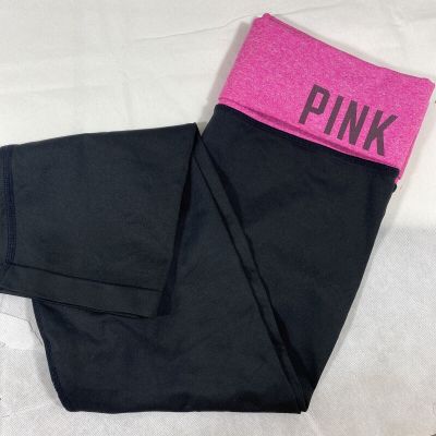 PINK VICTORIA’S SECKET ONE PAIR OF WOMAN’S ANKLE LENGTH LEGGINGS SIZE M