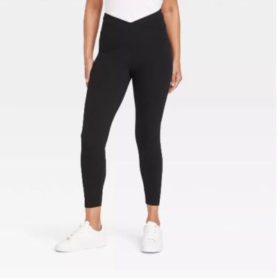 Women's Crossover V-Waistband Leggings Yoga Work Out A New Day™ Black  Sz Small