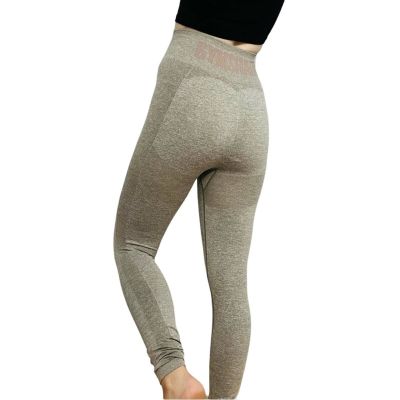 Gymshark Leggings Flex Contour Gray Logo Full Length Gym Workout Casual Small