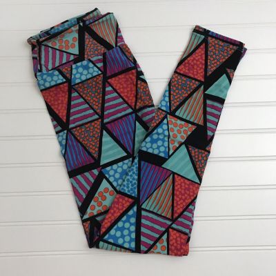 NWT LulaRoe OS Leggings Patchwork Halloween 80s Party Geometric One Size New LLR