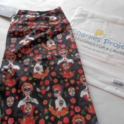 Charlie's Project DAY OF THE DEAD Leggings OS(4-14) Style as LuLaRoe