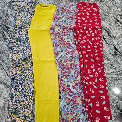 LuLaRoe Leggings one size fits all Set of 4 New Without Tags