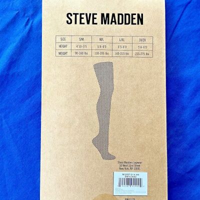 Steve Madden Fashion Fishnet Tights  Legwear Black Sz Medium Large