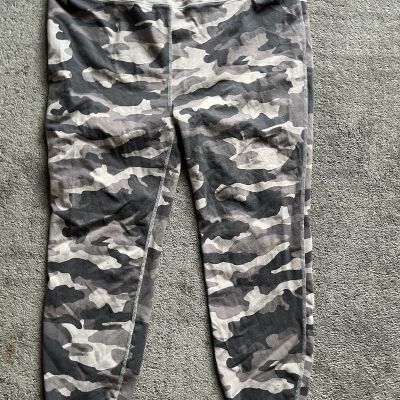 J Crew Weekend High Rise Grayish Brown Camo Leggings Women's Size 3X