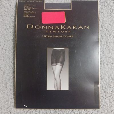 Donna Karan NY Ultra Sheer Toner Midnight Navy Pantyhose Women's SM Style 00C10