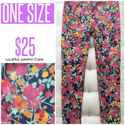 New/Never Worn Size OS (One Size) Lularoe leggings, Floral