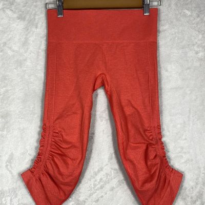 Lululemon IN THE FLOW Crop Coral Orange Seamelss Legging Sz 4