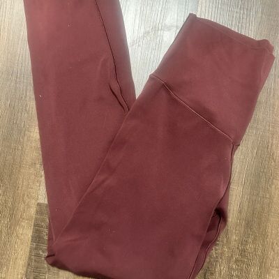 Aerie Offline Maroon hi-rise 7/8 Leggings Small