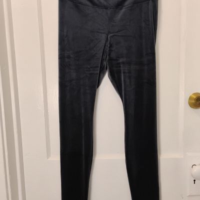 J. Jill Leggings Womens Medium Petite Velvet Blue Stretch Pull On Leggings