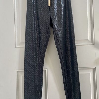 NWT SKIMS Women’s Stretchy Leggings High Rise Metallic Black Size Small