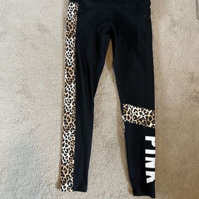 Victoria’s Secret Pink Black Cheetah Ultimate Leggings M