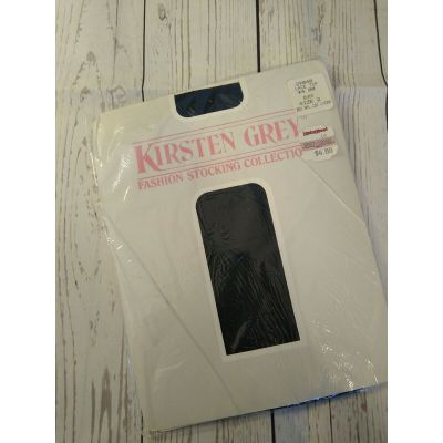 Kirsten Grey Size 2 Black Thigh High Lace Top Hosiery