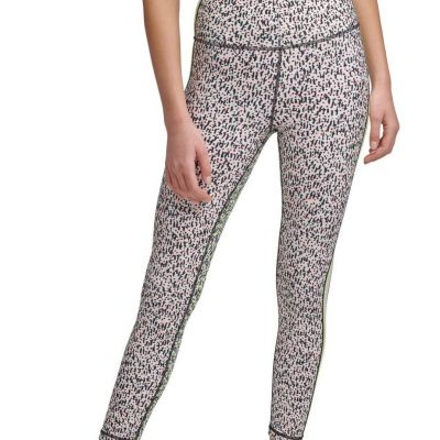 DKNY Womens Printed Side-Striped Leggings Size Large Color Atomic Confetti